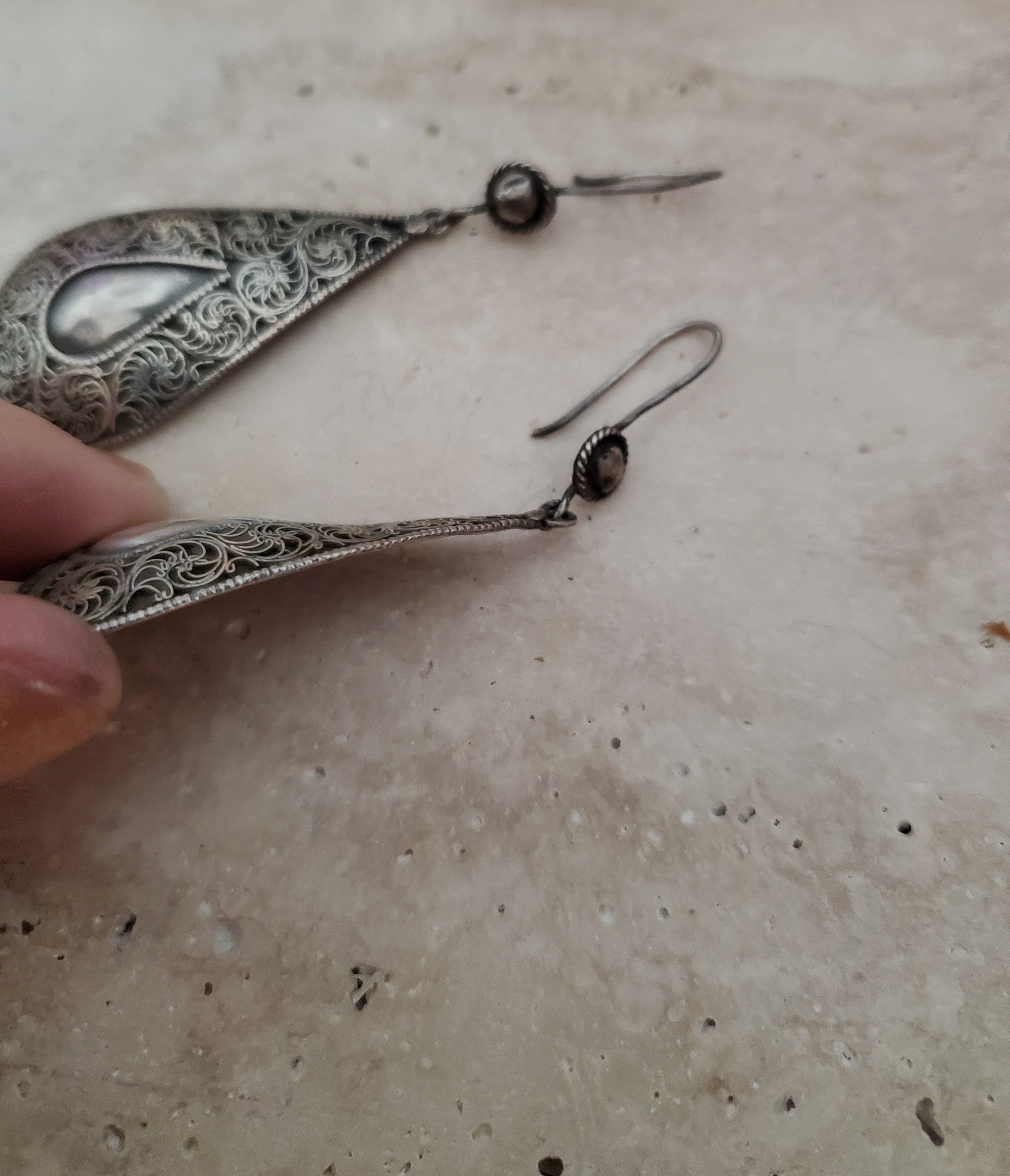 Filigree Dangle Earrings from Nepal