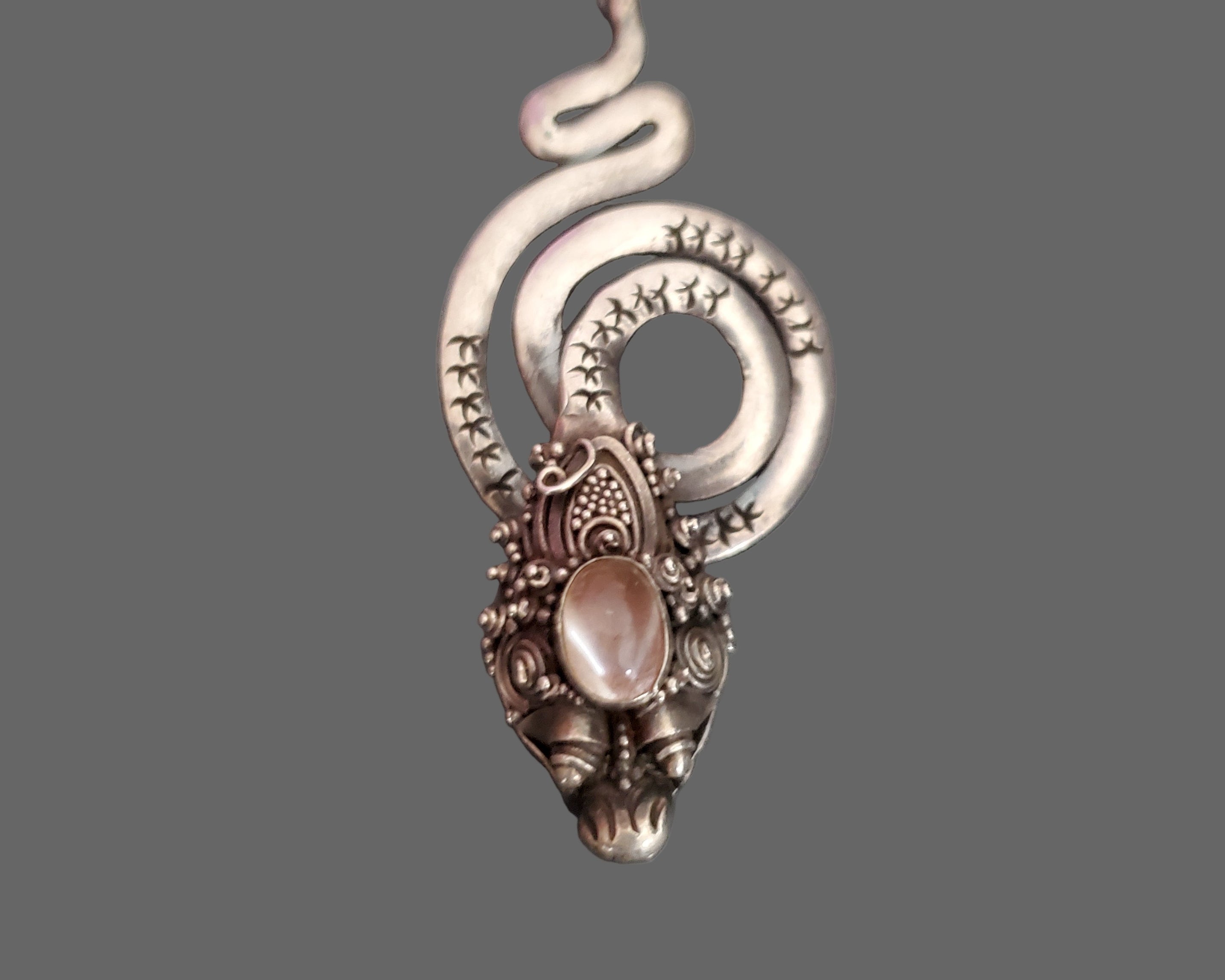 Dragon Rose Quartz Pendant from Bali