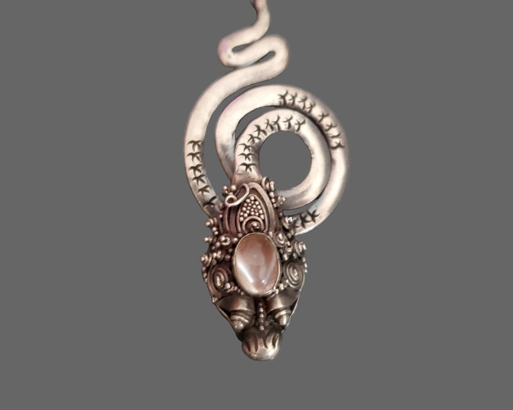 Dragon Rose Quartz Pendant from Bali