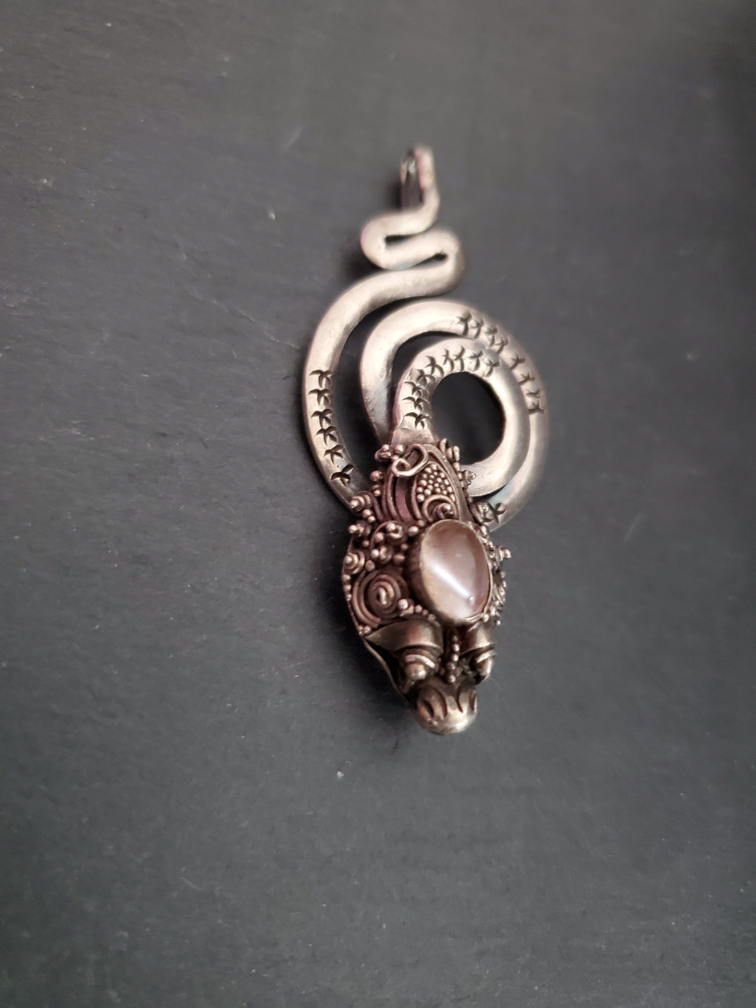 Dragon Rose Quartz Pendant from Bali