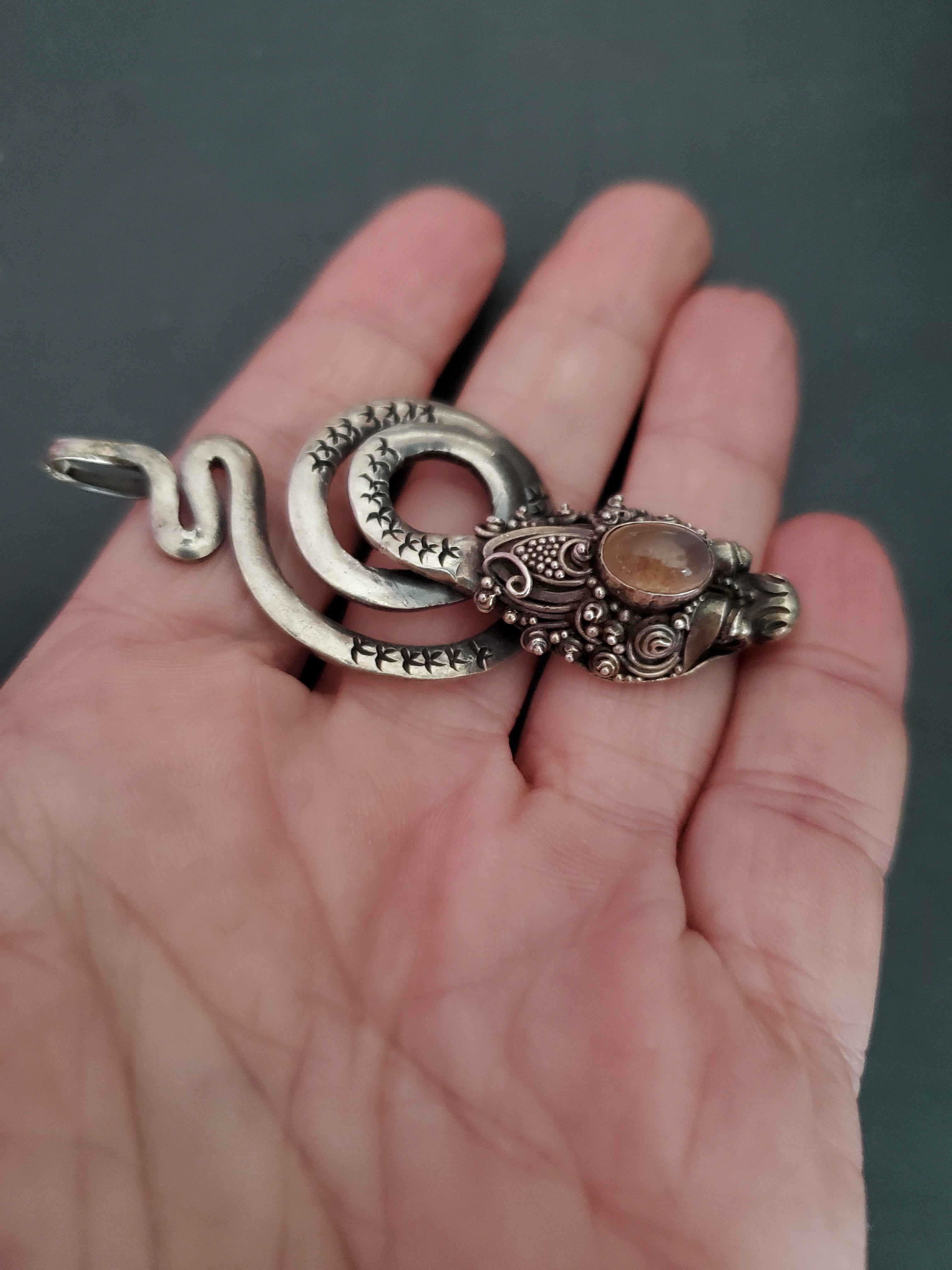 Dragon Rose Quartz Pendant from Bali