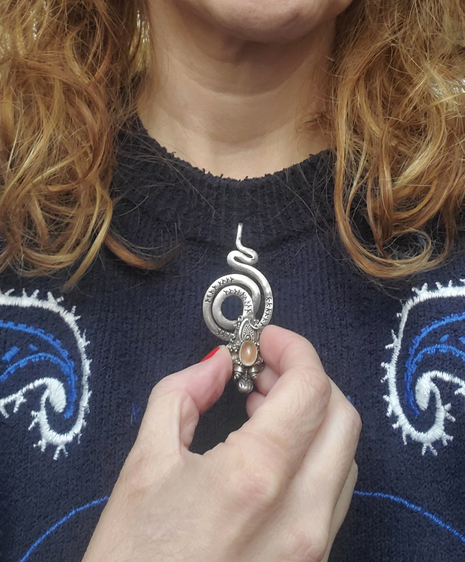 Dragon Rose Quartz Pendant from Bali