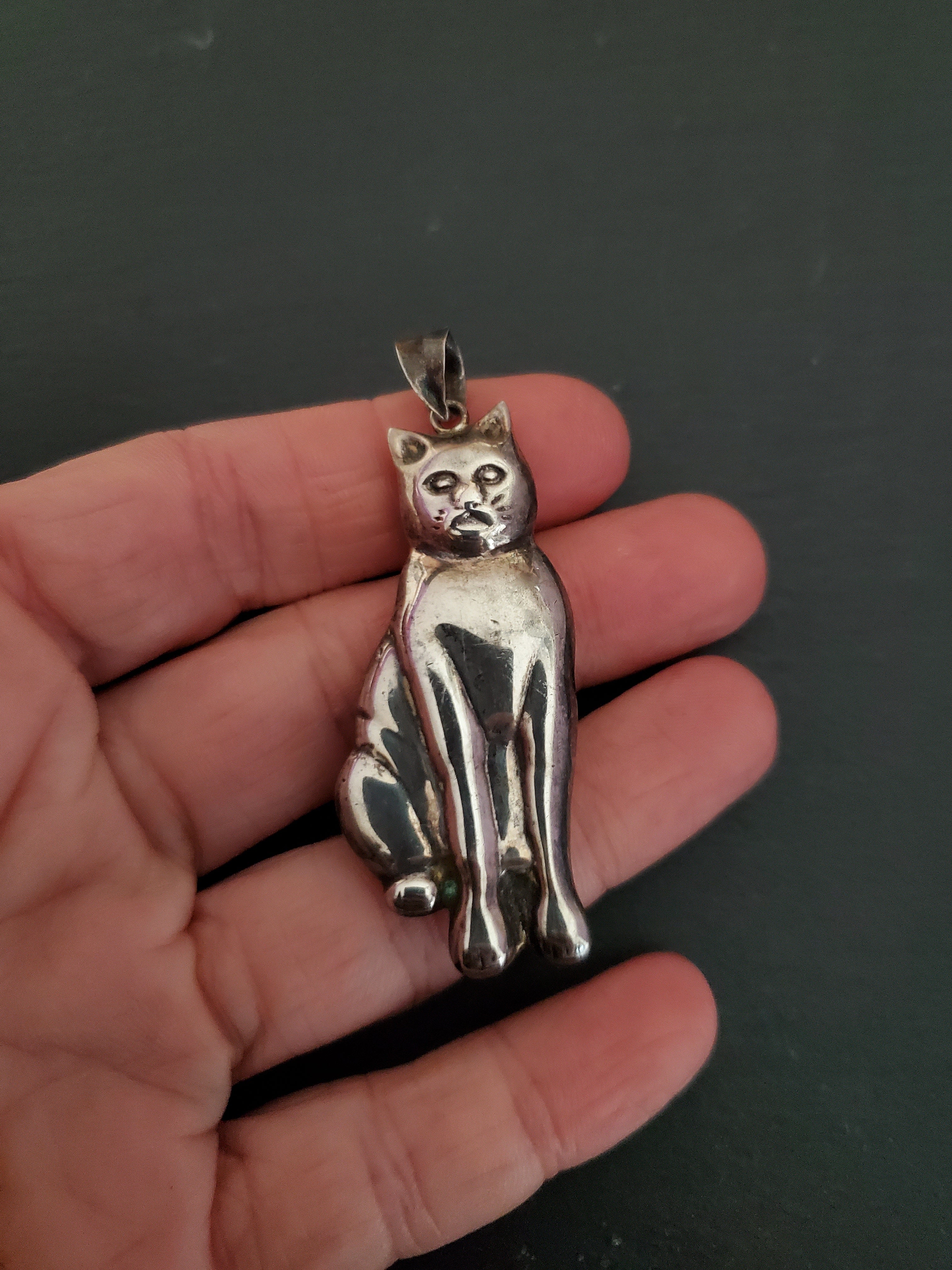 Cat Silver Pendant