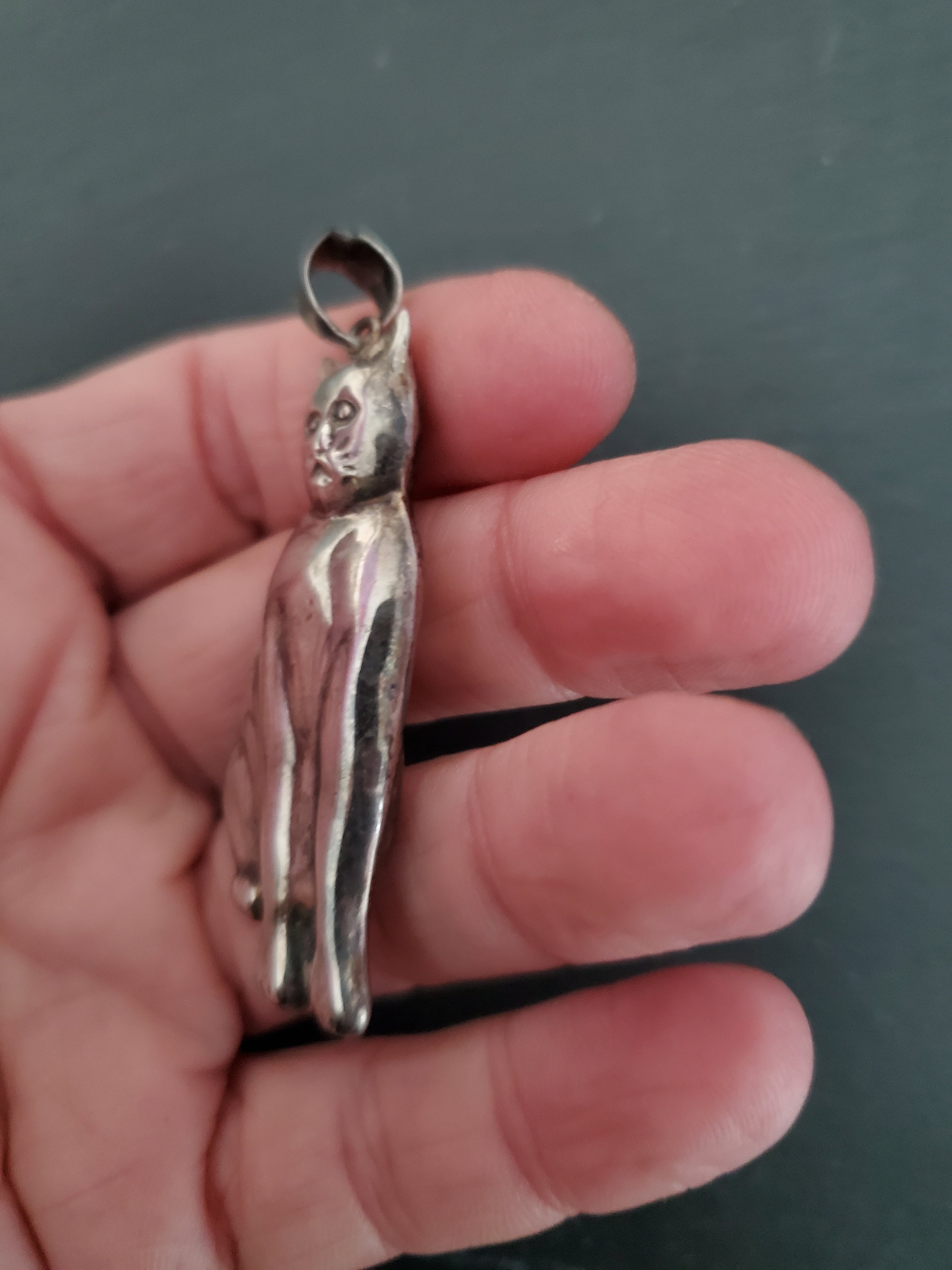 Cat Silver Pendant