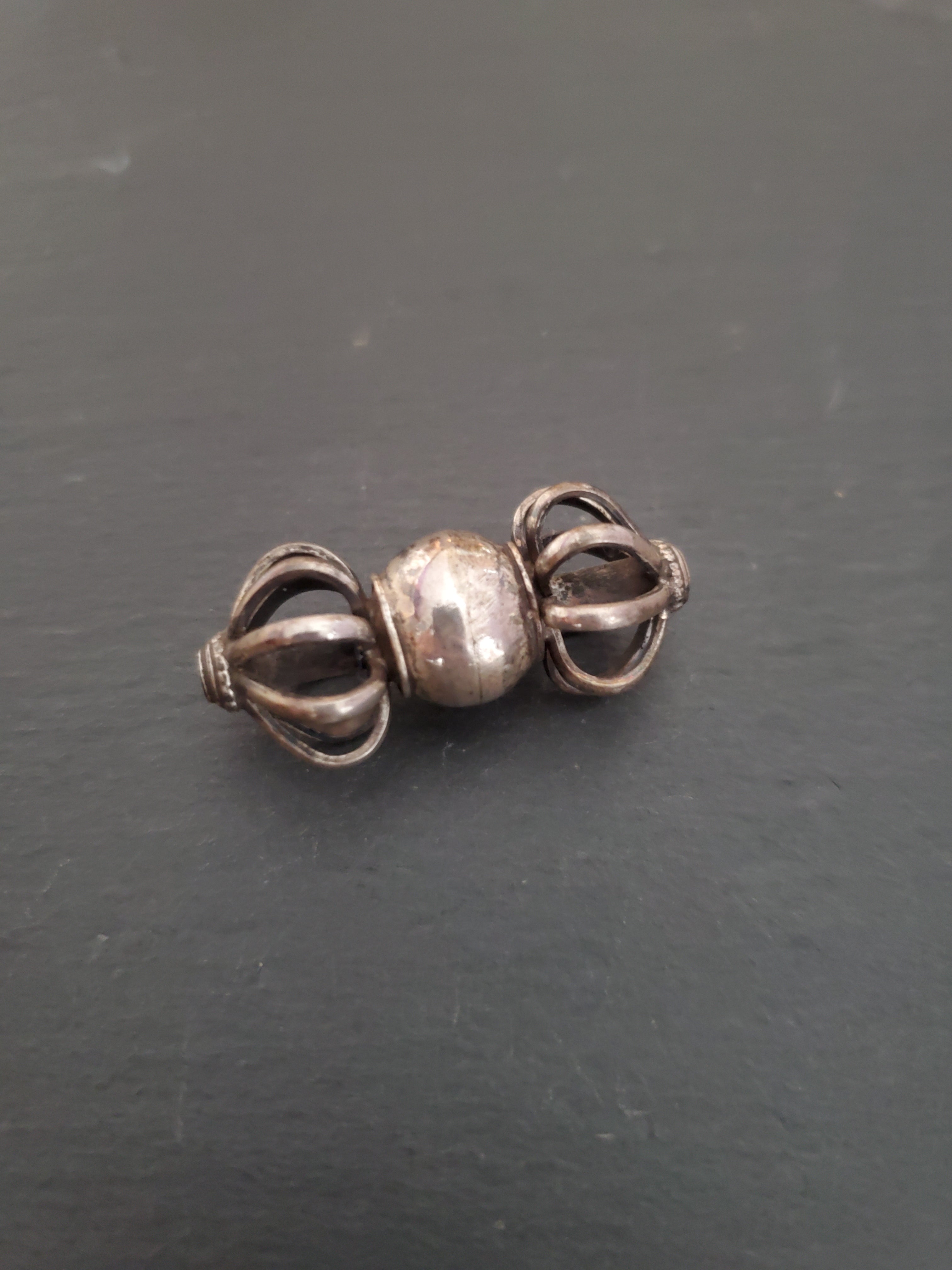 Nepali Dorje Silver Bead Pendant