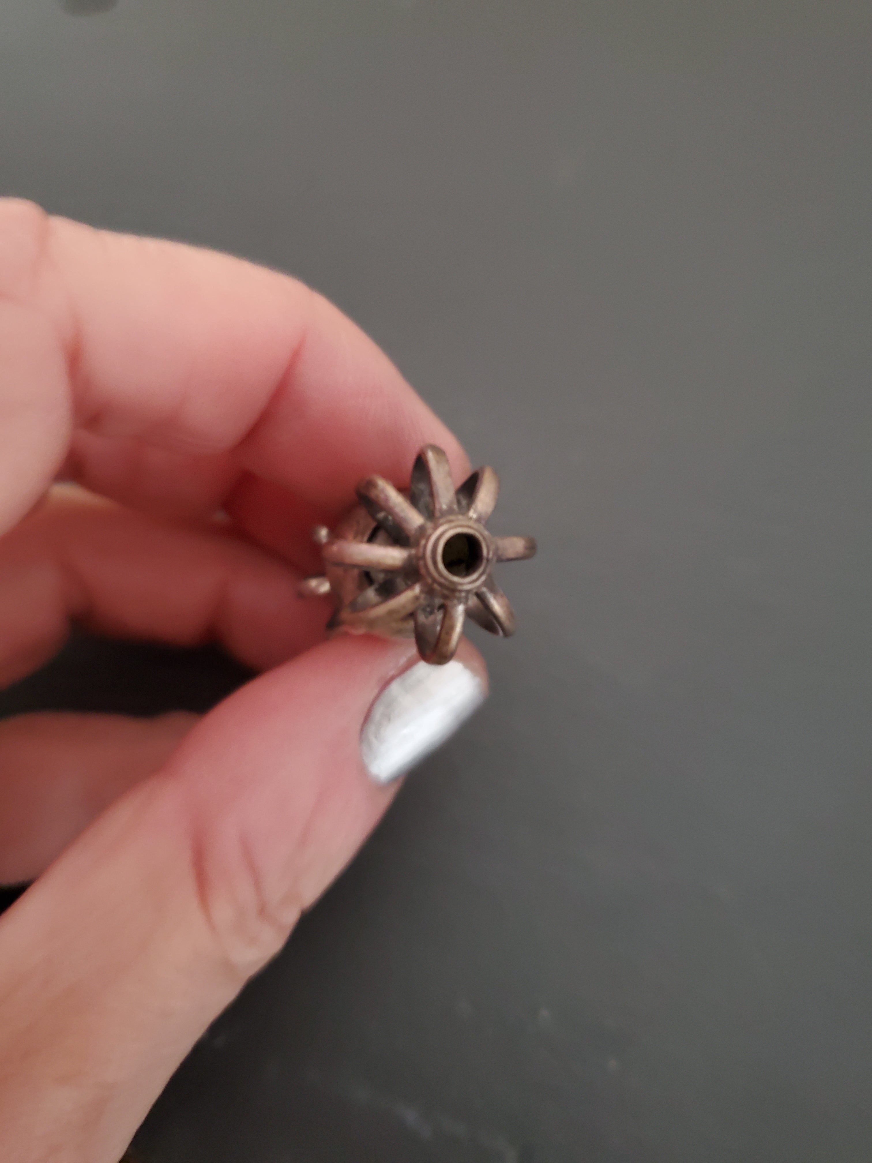 Nepali Dorje Silver Bead Pendant