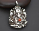 Ganesha Coral Pendant from India