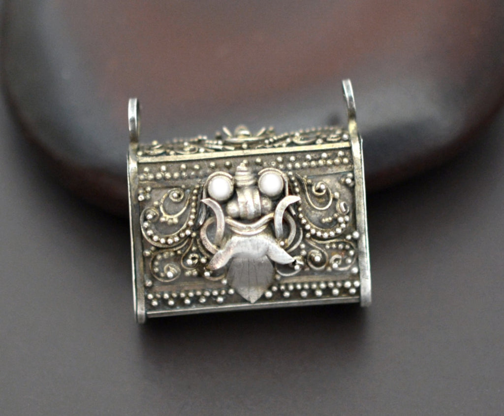 Openable Silver Barong Box Pendant from Bali