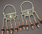 Uzbek Beads Hoop Earrings