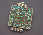 Old Tibetan Gau Box with Turquoise