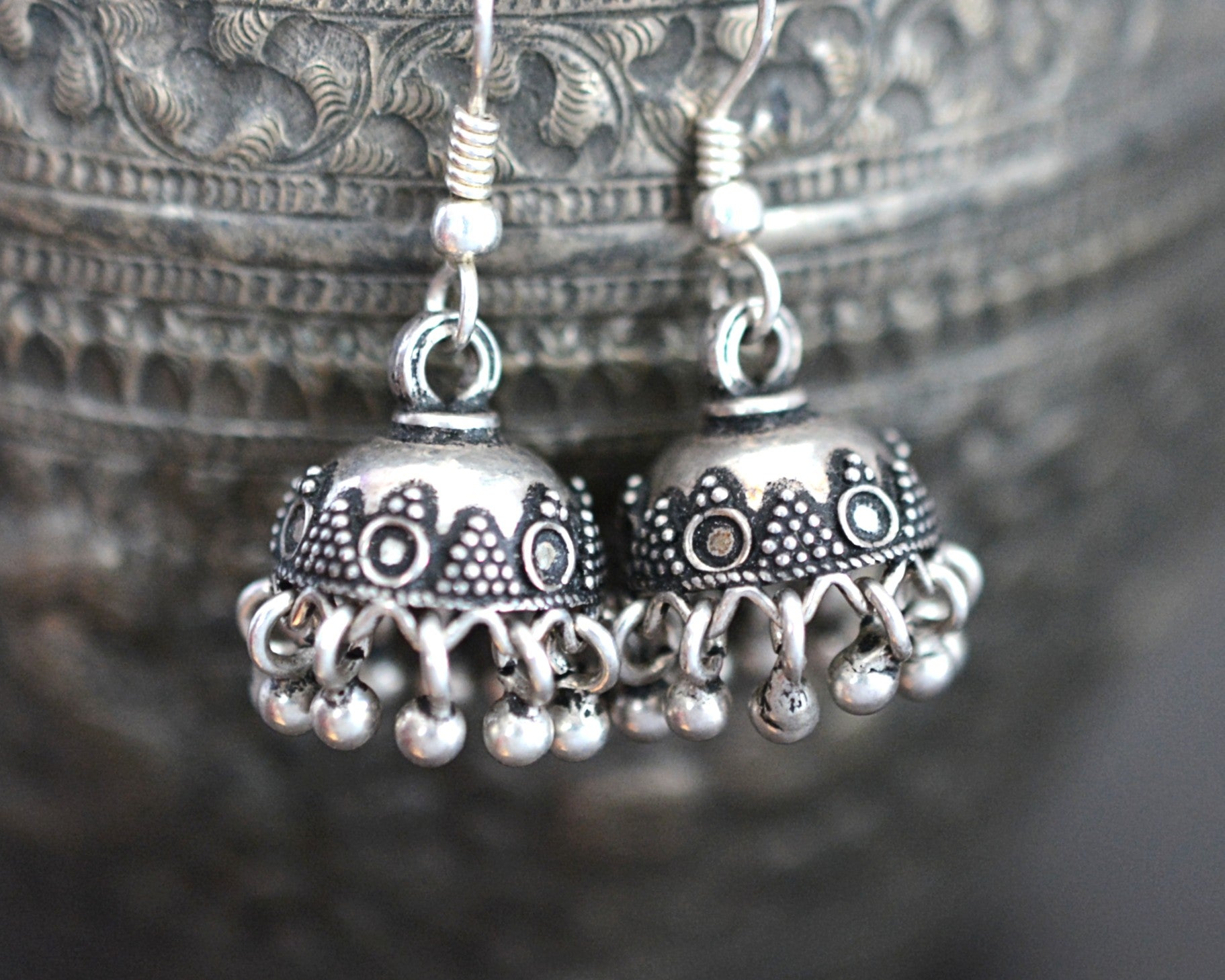 Small Rajasthani Jhumka Dangle Earrings