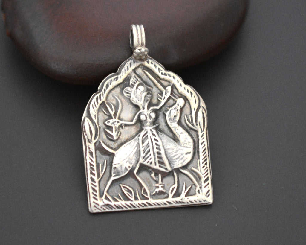 Indian Silver Hindu Diety Pendant