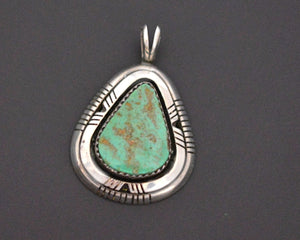 Bold Native American Turquoise Pendant