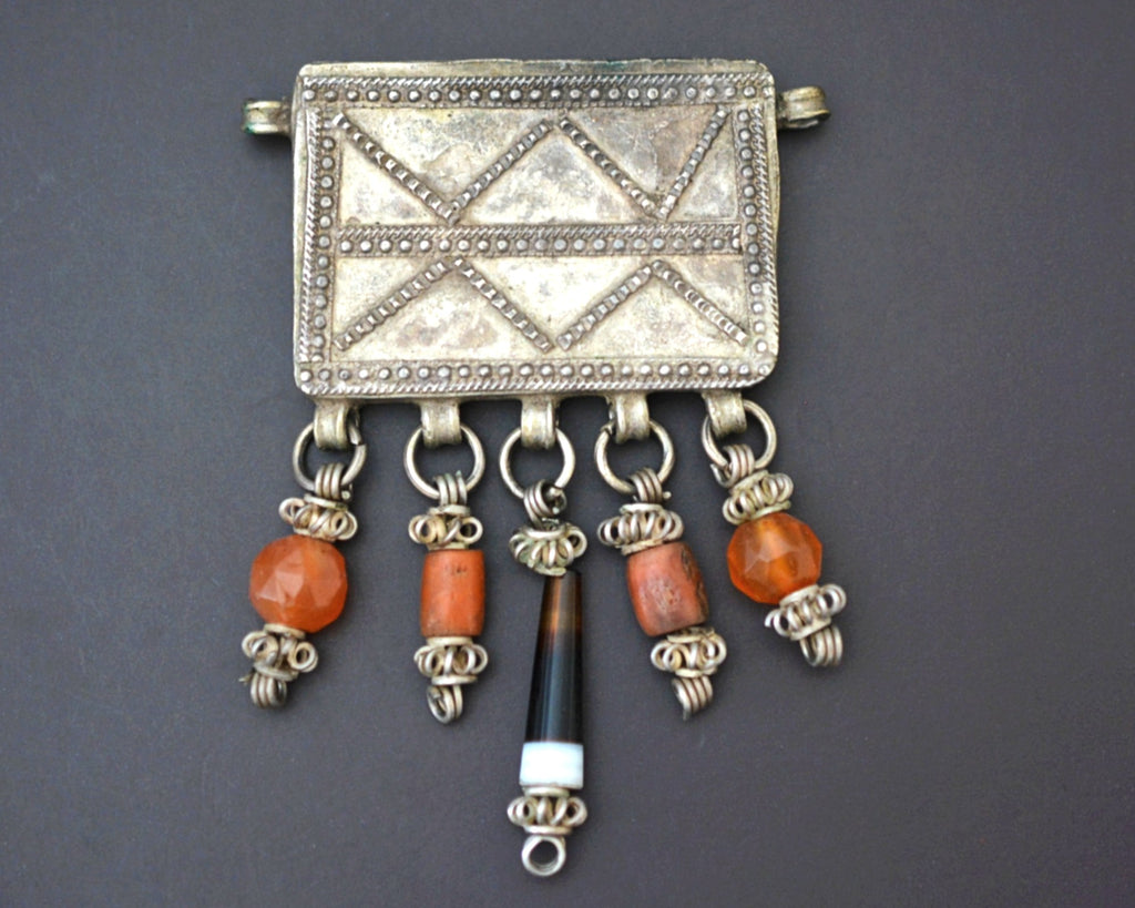 Egyptian Zar Pendant Box with Beads