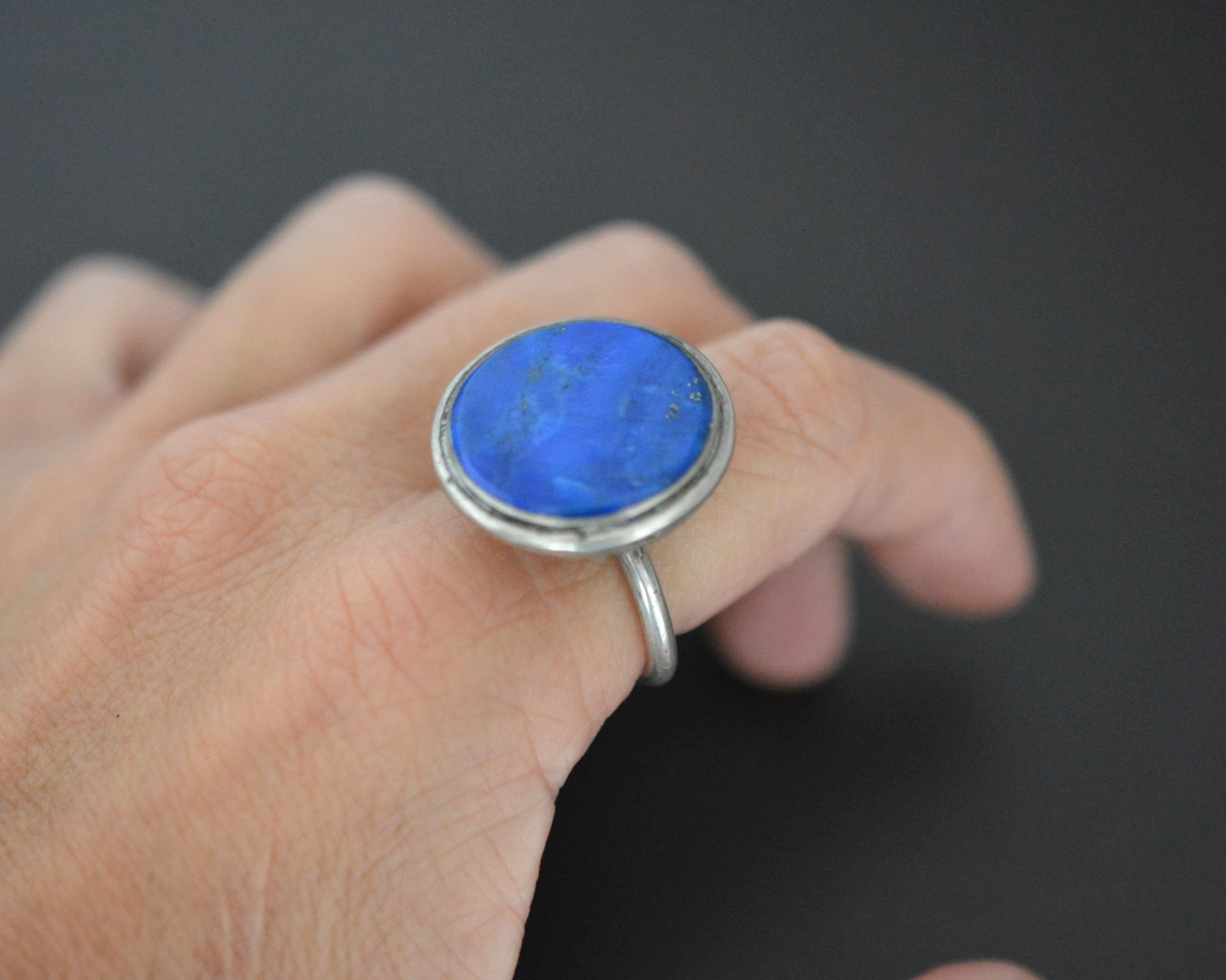 Afghani Lapis Lazuli Ring - Size 8.5
