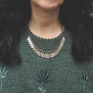 Mapuche Silver Figurine Necklace