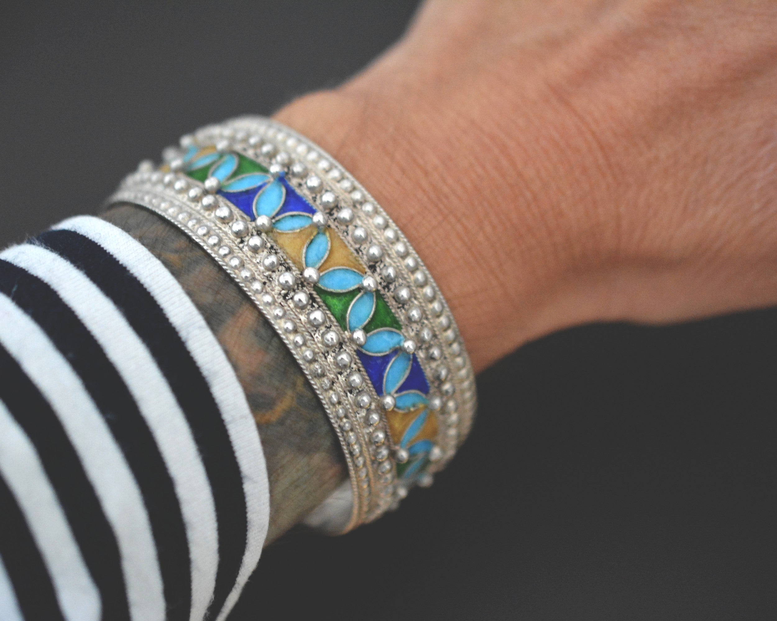 Berber Kabyle Enamel Bracelet
