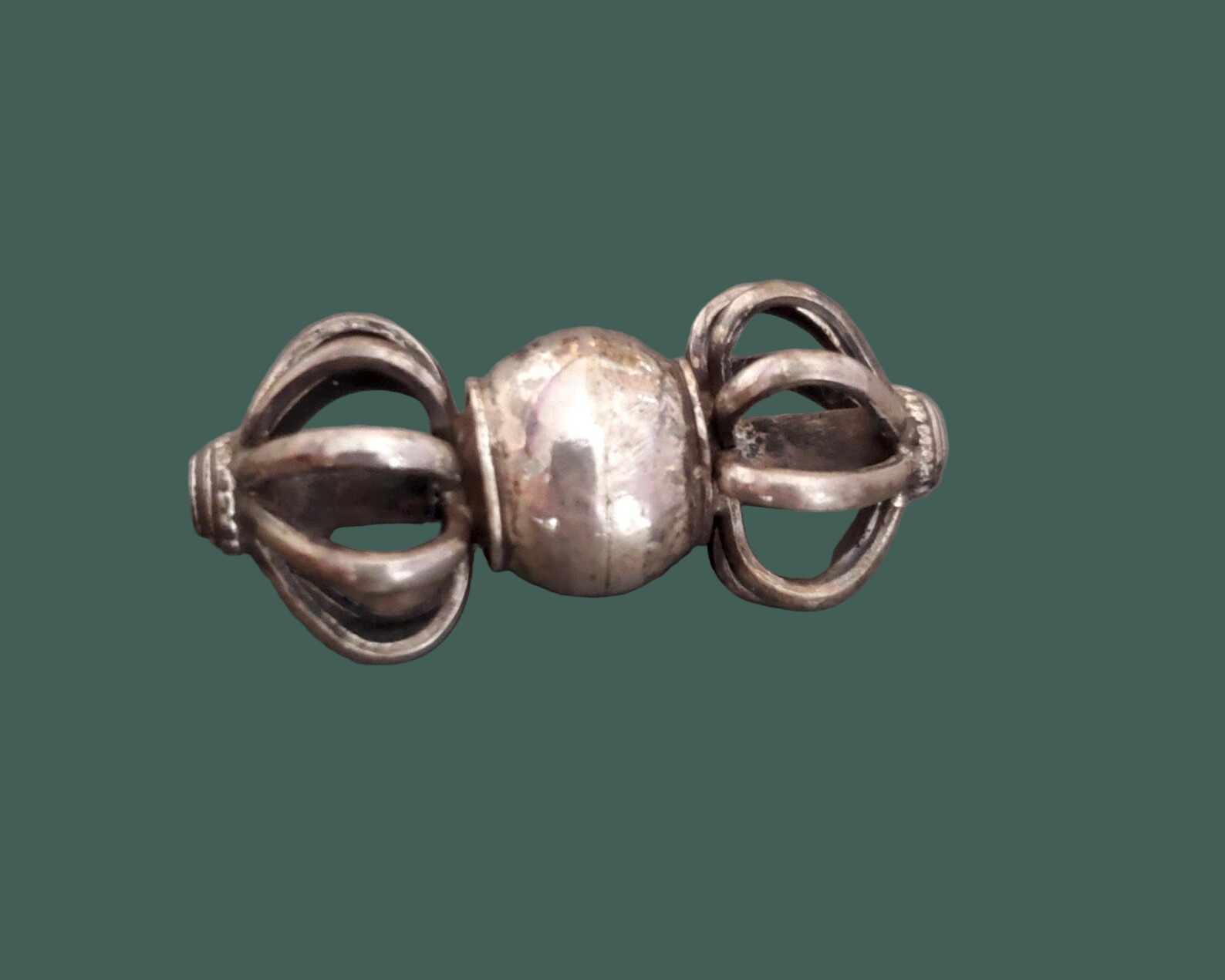 Nepali Dorje Silver Bead Pendant