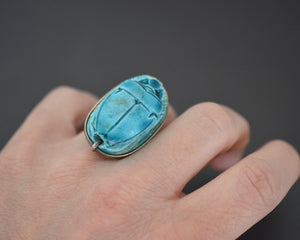 Huge Scarab Ring from Egypt - Size 5
