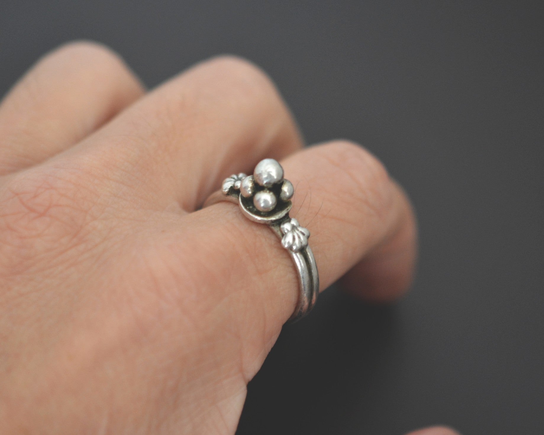 Old Rajasthani Silver Ring - Size 9