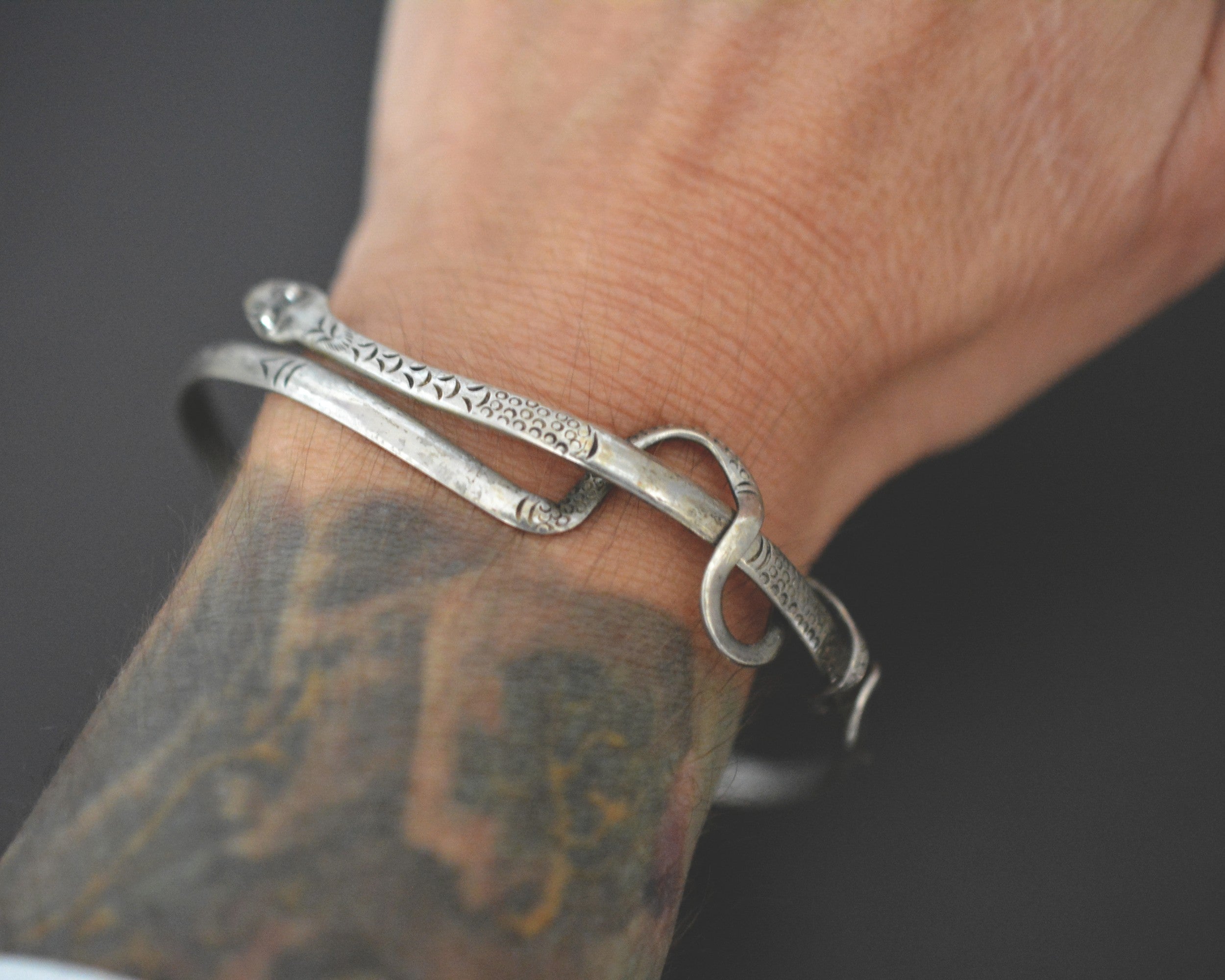 Snake Silver Bracelet or Armlet