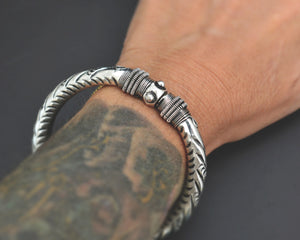 Ethnic Indian Silver Bracelet - Openable