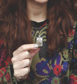 Openable Box Pendant from India with Coral