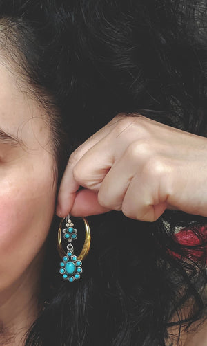 Turquoise Earrings from Nepal