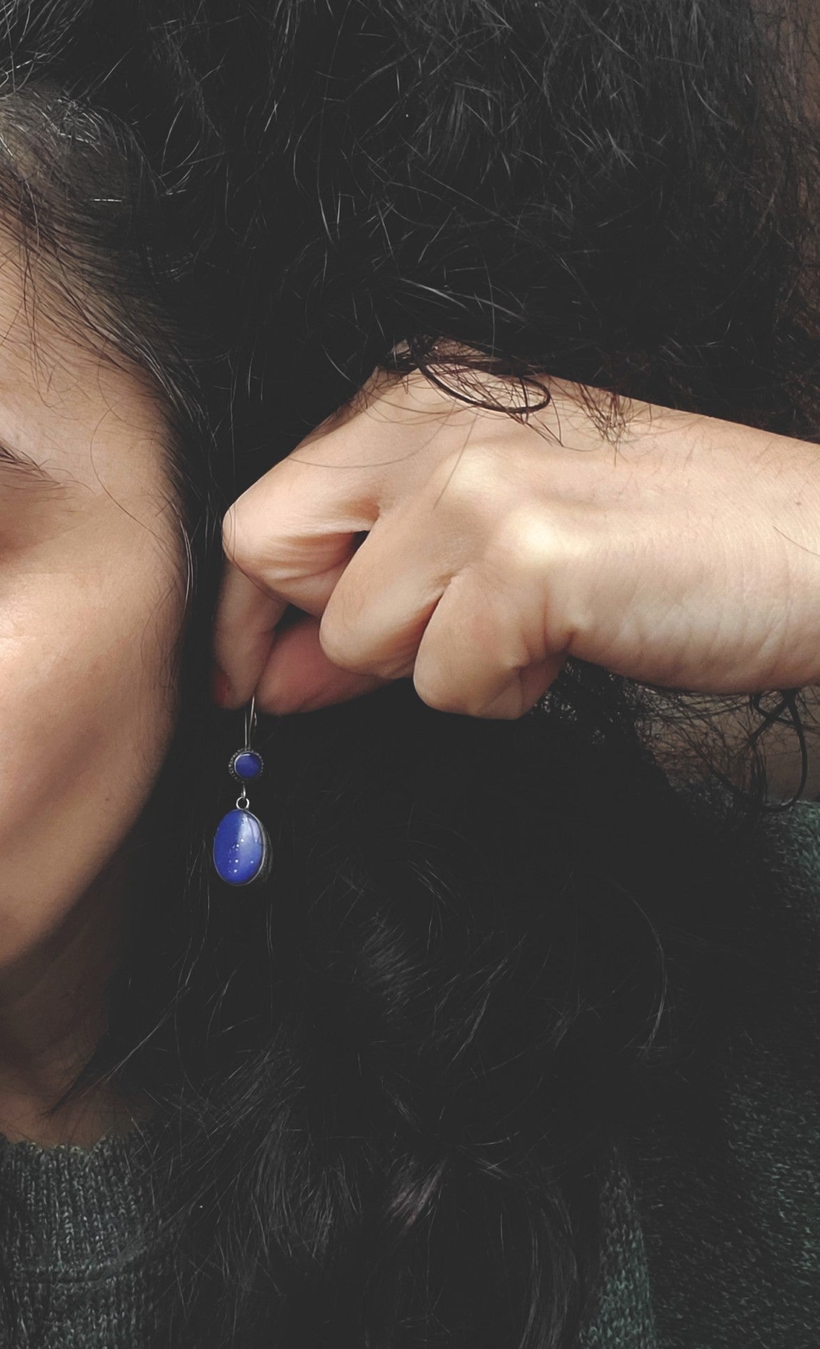 Afghani Lapis Lazuli Dangle Earrings