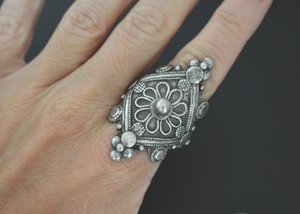 Afghani Silver Ring - Size 10.5