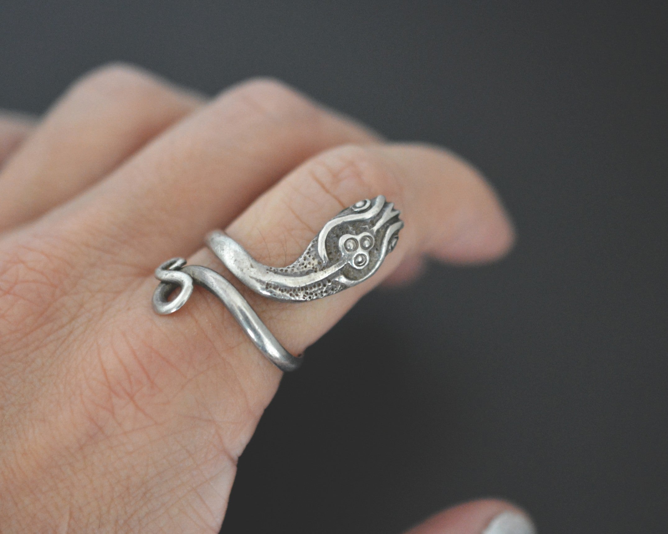 Mexican Snake Ring - Size 8 (Adjustable)
