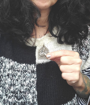 Indian Silver Hindu Diety Pendant