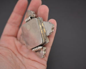 Large Tibetan Gau Box Pendant with Coral and Turquoise