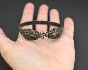 Double Dragon Garnet Bracelet from Bali - SMALL SIZE