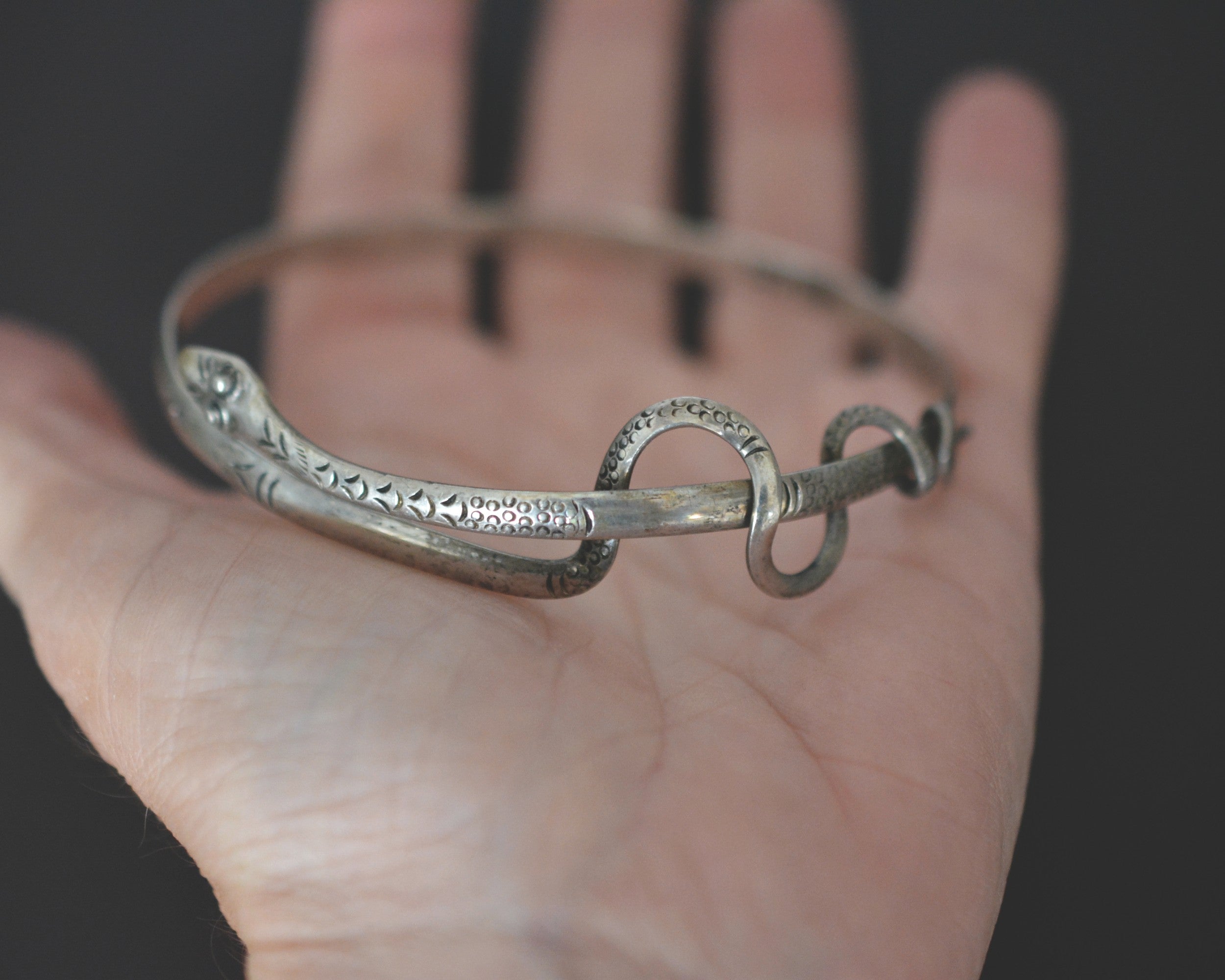 Snake Silver Bracelet or Armlet