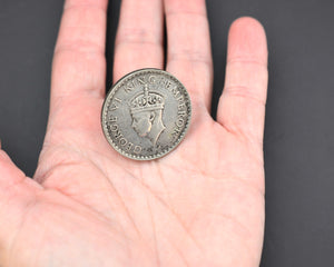 Large Indian Coin Ring - Size 9
