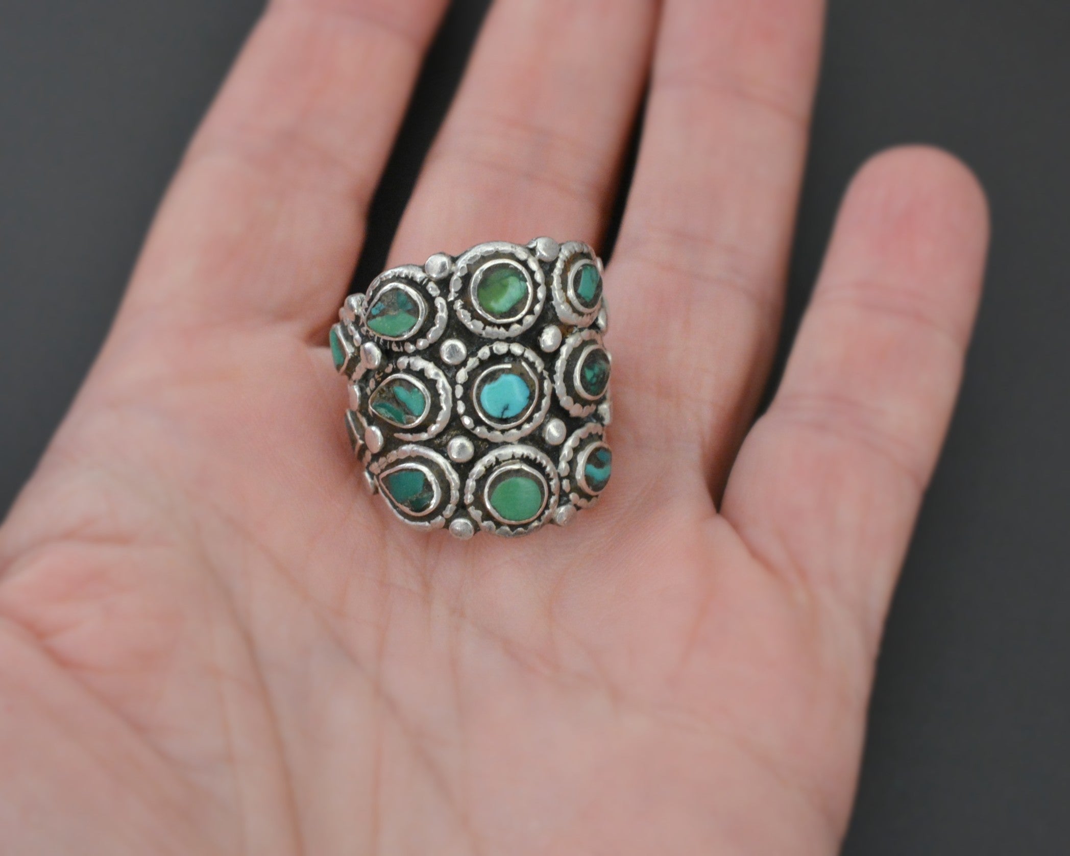 Reserved for B. - Ladakh Turquoise Ring - Size 8.5