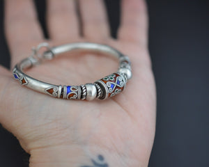 Indian Enamel Bead Bracelet - SMALL