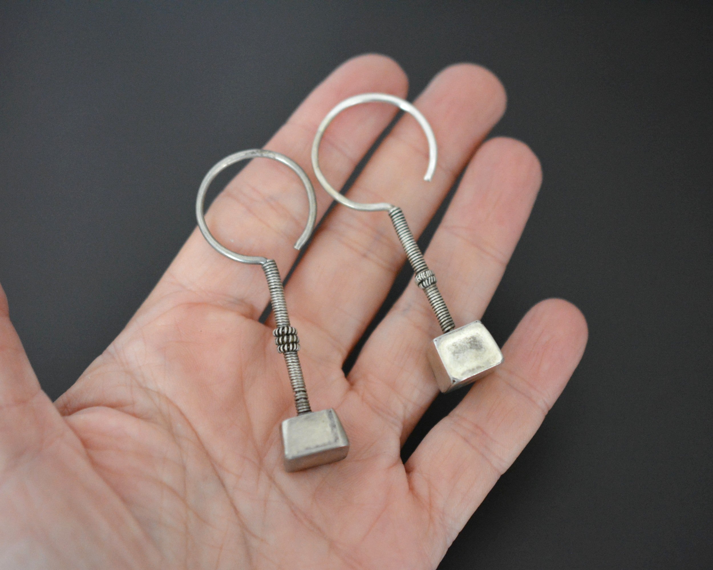 Old Silver Gujarati Earrings