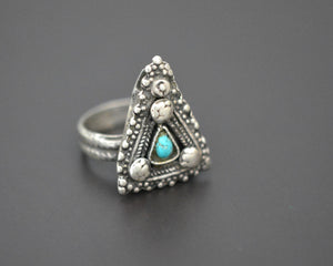 Ethnic Turquoise Ring - Size 8.25