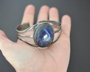 Vintage Lapis Lazuli Cuff Bracelet