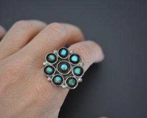 Native American Zuni Turquoise Ring - Size 6.5