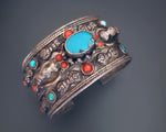 Fabulous Tibetan Nepali Turquoise Cuff Bracelet