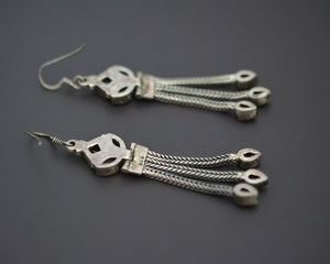 Ethnic Garnet Dangle Earrings