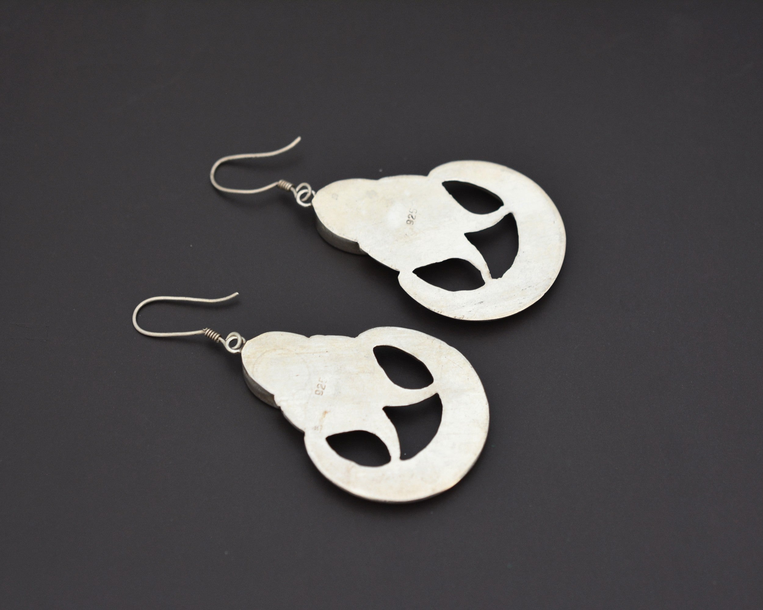 Large Onyx Dangle Earrings from India