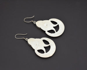 Large Onyx Dangle Earrings from India