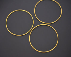 Set of Gilded Silver Bangle Bracelets - Set of Three - MEDIUM