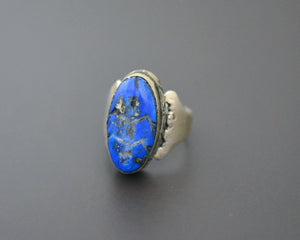 Afghani Lapis Lazuli Intaglio Ring  - Size 7.75