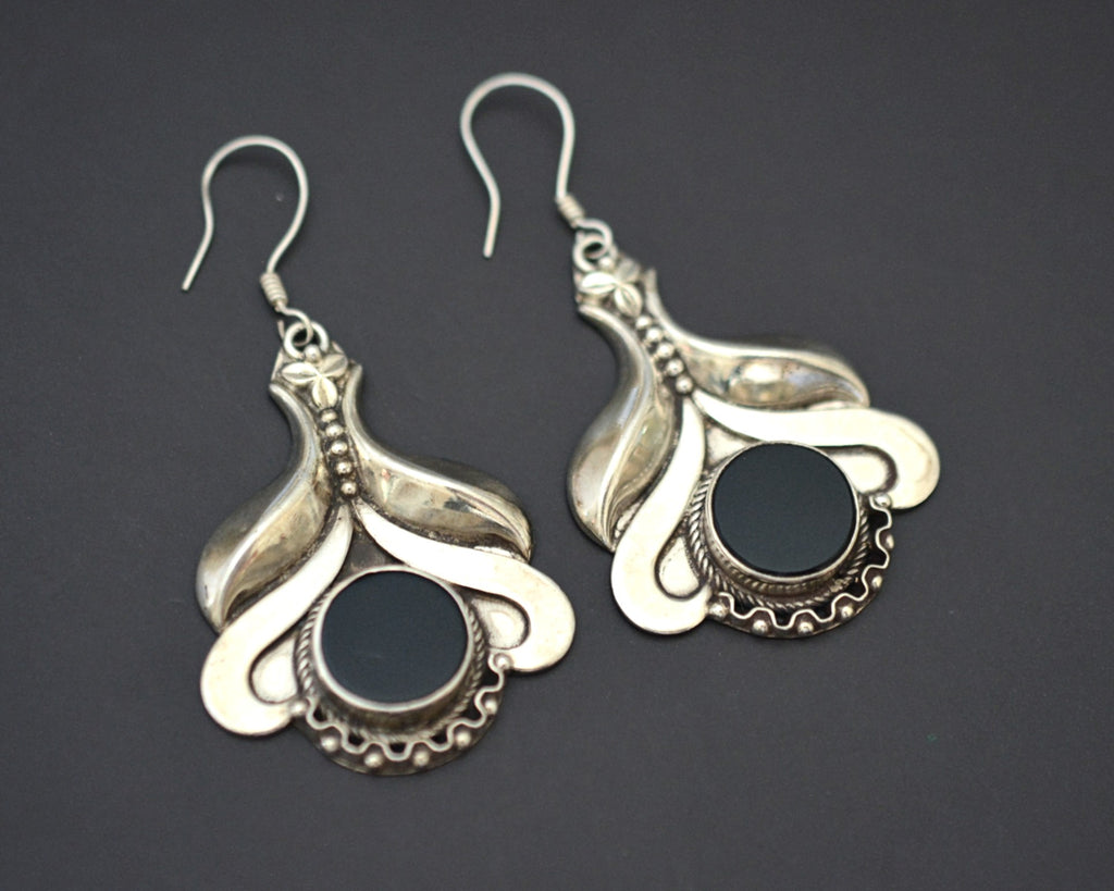 Indian Onyx Dangle Earrings