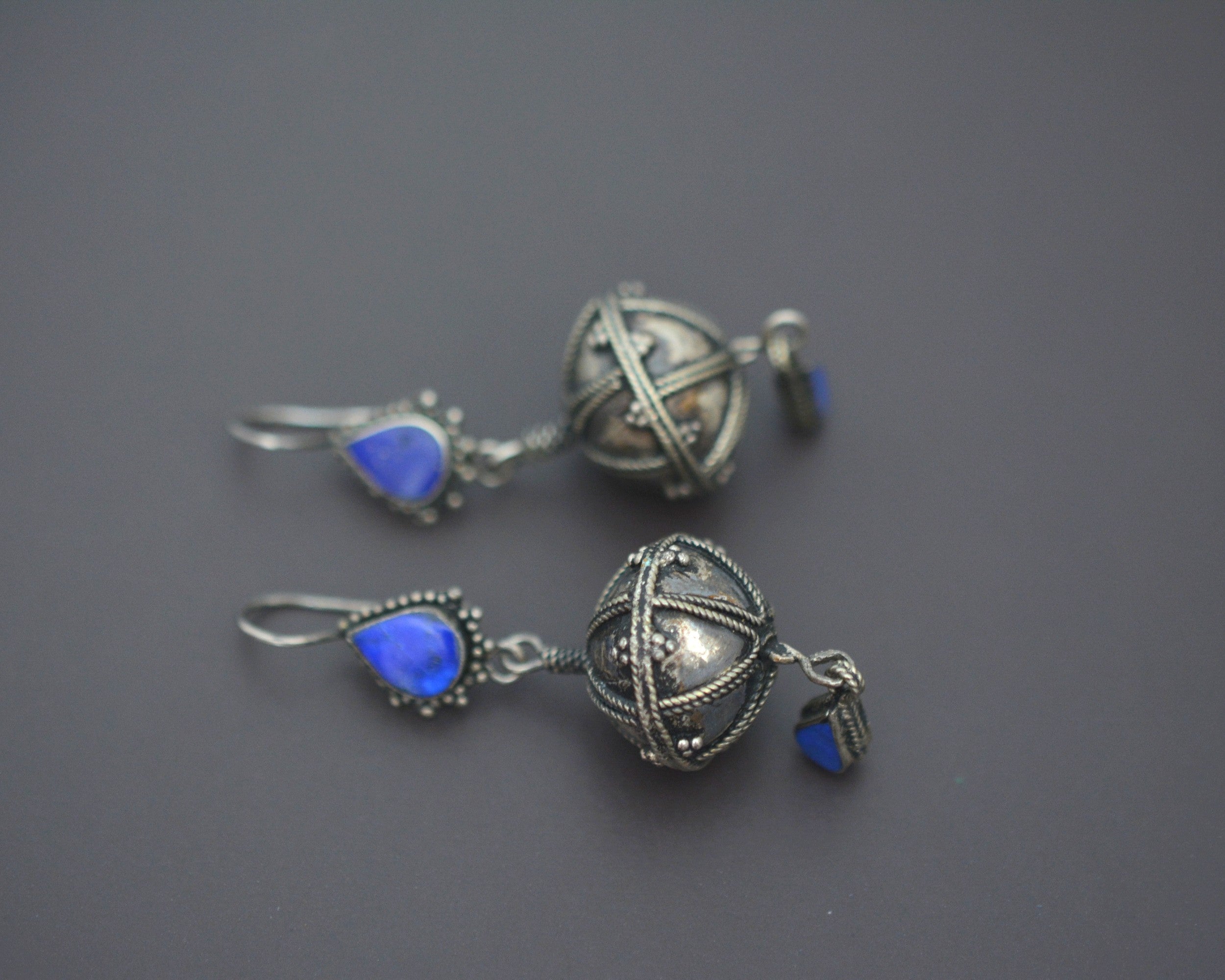 Afghani Lapis Lazuli Dangle Earrings